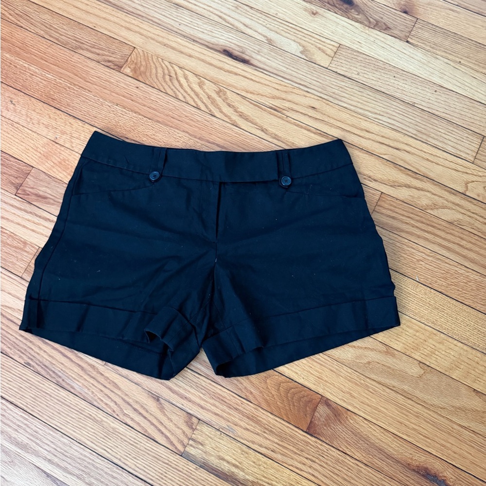 The Limited Drew fit 100% Cotton coastal High Rise Shorts Bermudas Black sz 12
